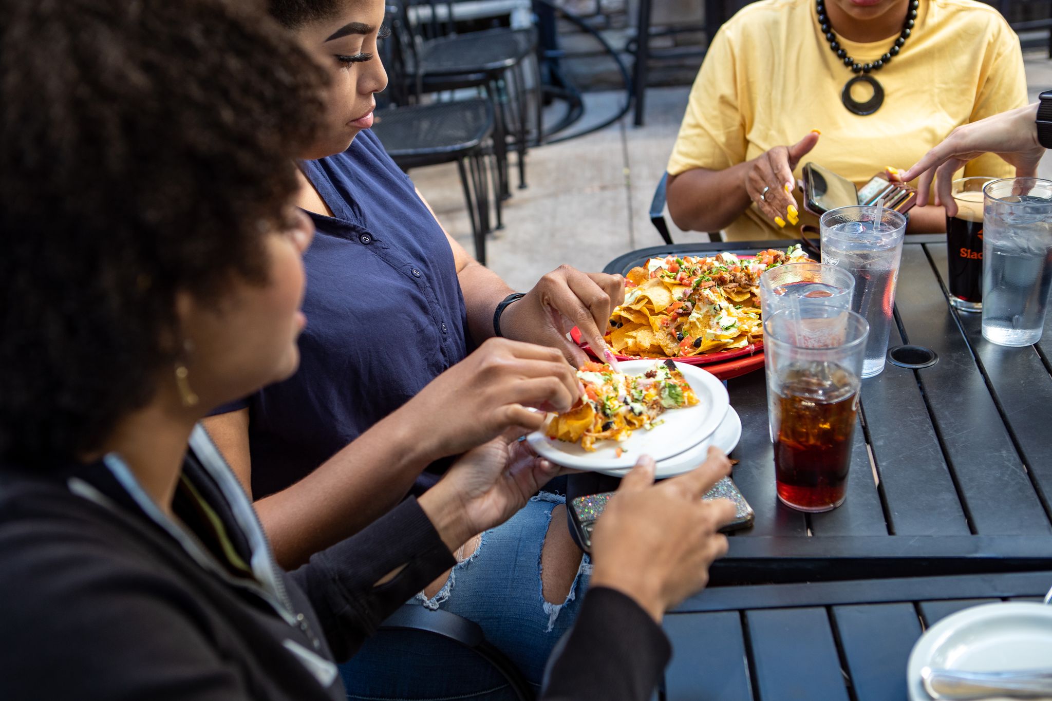 People eating food